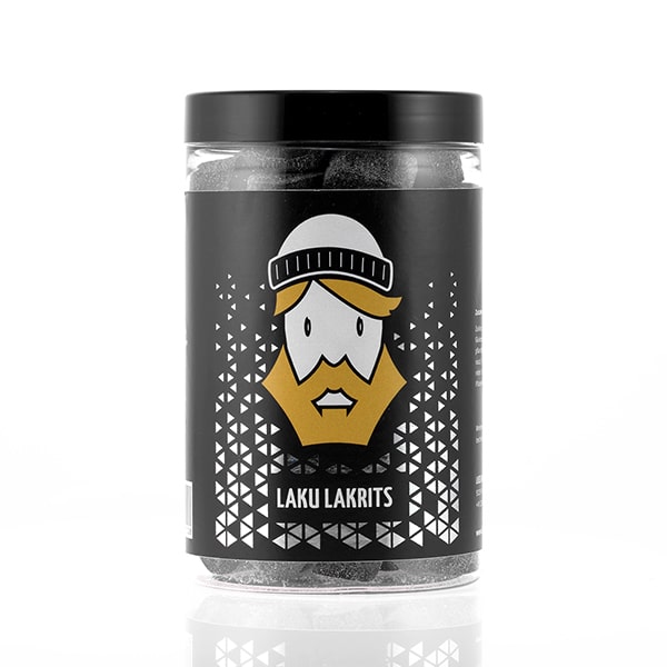 Can of Laku Lakrits "Liquorice with Liquorice" 300g