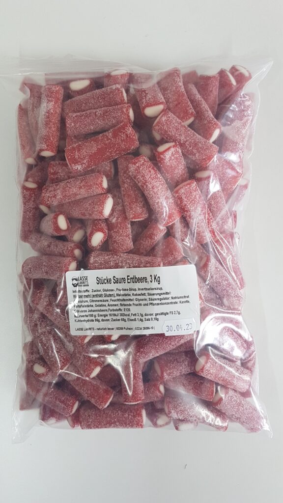 Beutel - Bunte Stücke Saure Erdbeere 2kg