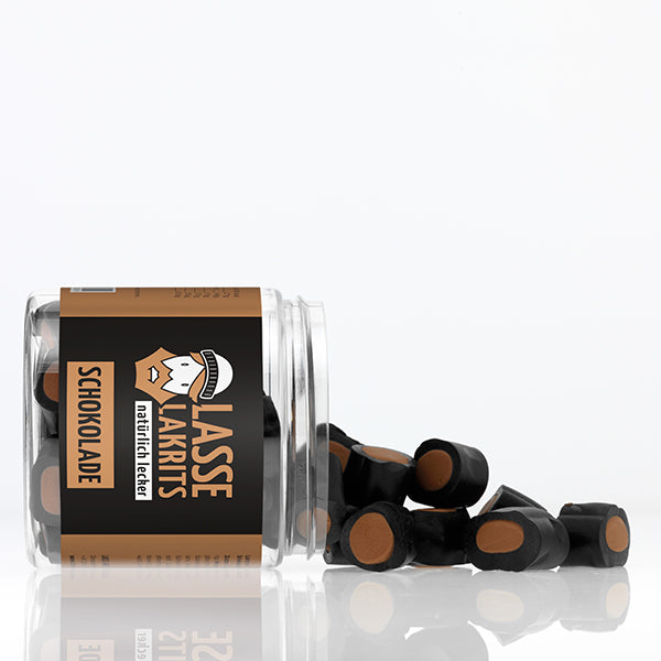 Can of licorice chocolate