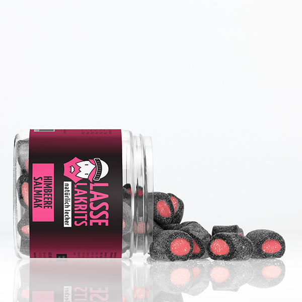 Can of raspberry salmiak