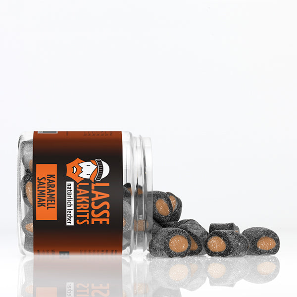 Can of caramel salmiak