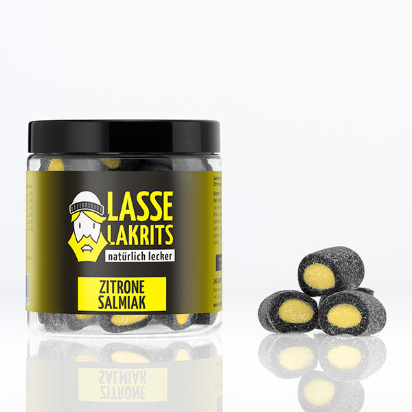 Can of lemon salmiak