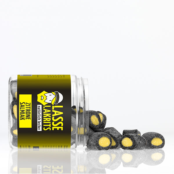 Can of lemon salmiak