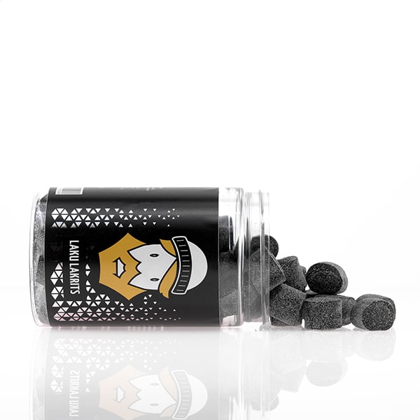 Can of Laku Lakrits "Liquorice with Liquorice" 300g