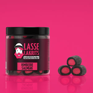 Can of raspberry salmiak