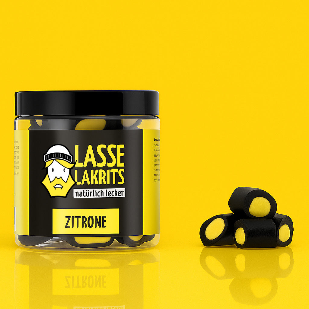 Can of licorice lemon